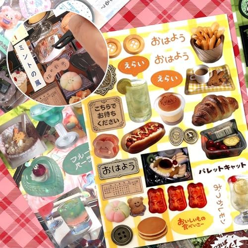 45 Sheets Japanese Manga Sticker Book, 800+ Pcs Heisei Retro Aesthetic Stickers for Journaling, Scrapbooking & DIY Crafts, Pre-Cut Japanese Sticker Book for Adults, Scrapbook & Planner Decoration