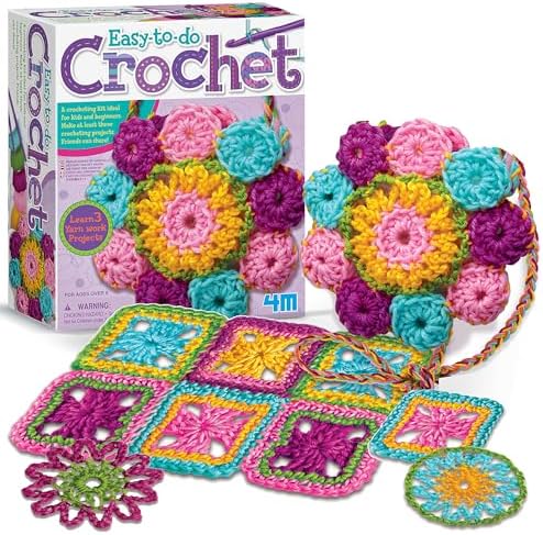 4M Easy-to-Do Crochet Kit - DIY Knitting Set for Beginners & Kids Ages 8+