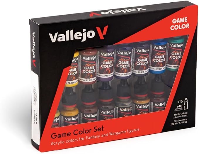 Vallejo - Game Color Advenced Set | Advenced Set for Fantasy and Wargame Figures | 16 Bottles x 18 ml (0.60 fl.oz.)