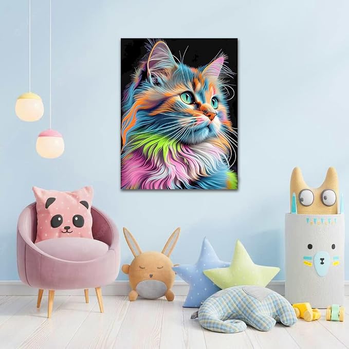 ijbnhd Cat Diamond Art Kits for Adults, Diamond Painting 12X16in