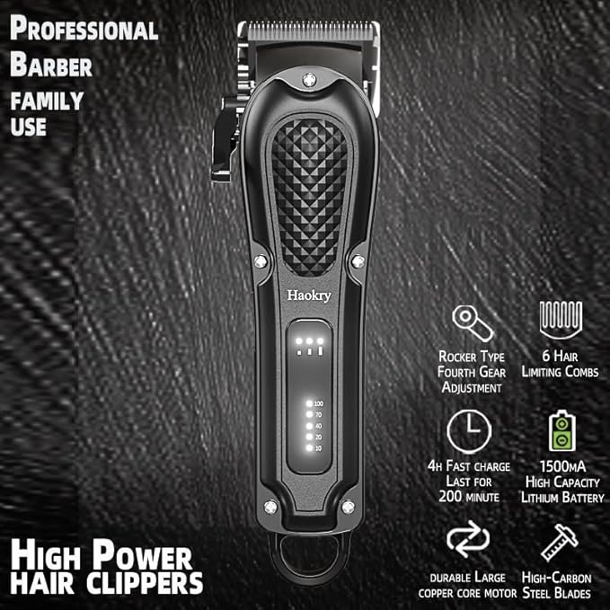 Haokry Hair Clippers for Men Barber Clippers for Hair Cutting&Grooming