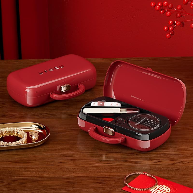 FKOG Sewing Project Kit, 151 Pcs Family Sewing Supplies Repair Kit Traveler Sewing Kit Sewing Thread Accessories DIY Sewing Supplies Organizer (Dark Red)