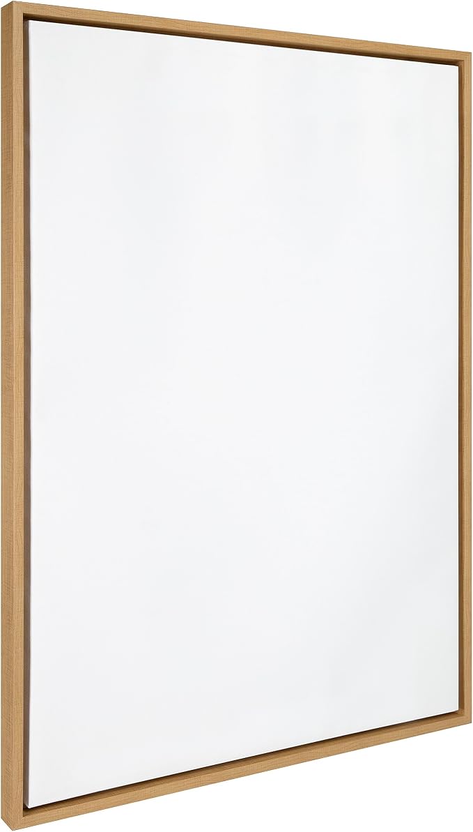 Kate and Laurel Sylvie Blank Framed Canvas Wall Art, 28x38 Natural, Modern Empty Canvas for Paint-Your-Own Art, Premium Canvas Already Framed