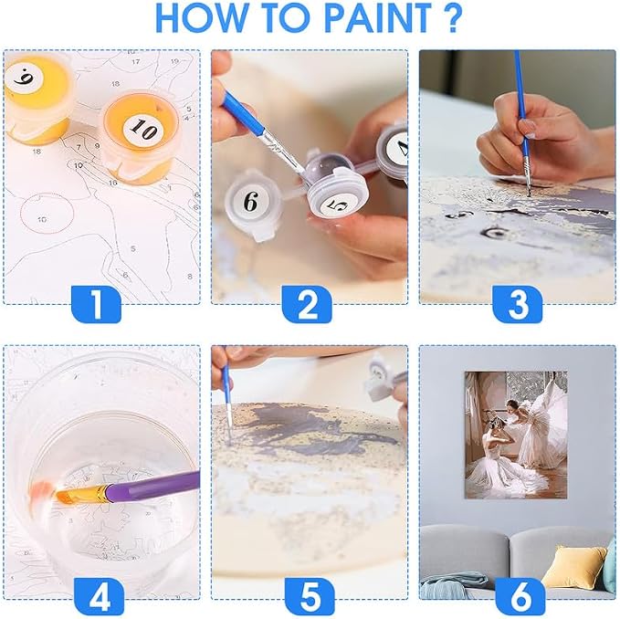 SKRYUIE Paint by Numbers Kit for Adults Beginner Cat, Acrylic Pets Oil Painting by Numbers Kits with PaintBrushes Paintwork Art Crafts Canvas for Home Decor 16x20 inch