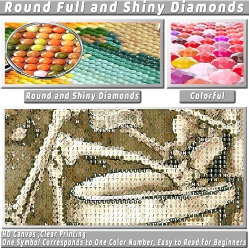 3 Pack Skull Diamond Art Kits for Adult Diamond Painting Kit for Beginner