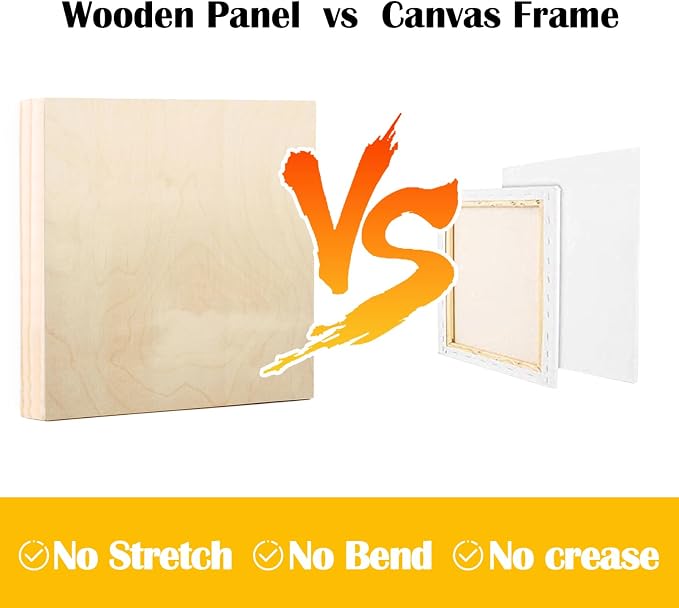 Falling in Art 2 Pack 40x40'' Unfinished Gallery Birch Wood Canvas Panels