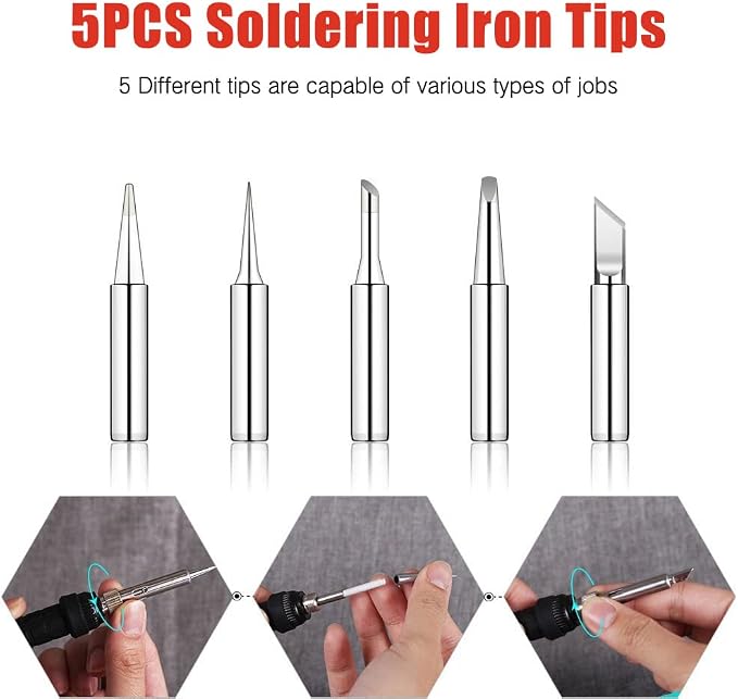 Electronic Soldering Iron Kit, 120W Digital Soldering Gun Tools
