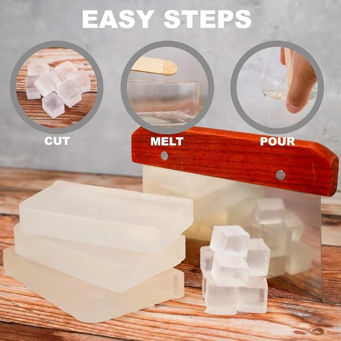 Primal Elements Honey Soap Base - Moisturizing Melt and Pour Glycerin Soap Base for Crafting and Soap Making, Easy to Cut, Unscented - 2 Pound