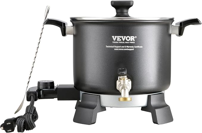VEVOR 8Lbs Wax Melter for Candle Making, Large Electric Wax Melting Pot, 4-Level Temperature Control, Easy Pour Spout Easy Clean for Candle Soap Cream Beauty Bulk Production Business or Home ASIN