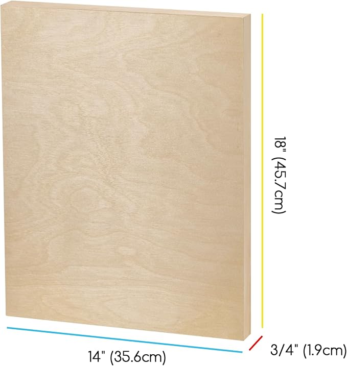 MEEDEN Unfinished Wood Canvas Board:14x18 Canvas Panel Pack of 2