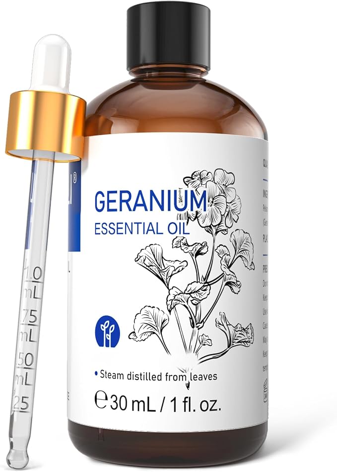 HIQILI Geranium Essential Oil for Diffuser & Skin Care