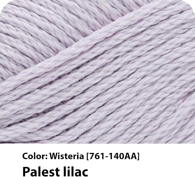Lion Brand Yarn, 24/7 Cotton Yarn, Wisteria, Light Purple, 3 Pack