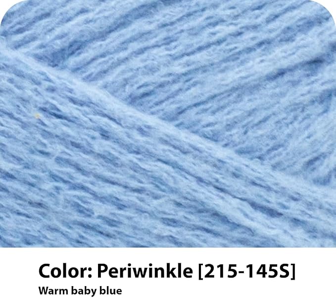 Lion Brand Yarn Feels Like Butta Soft Yarn for Crocheting and Knitting, Velvety, 1-Pack, Periwinkle | Buttery Soft Machine Washable Worsted Weight Knit Fiber for Cuddly Baby Blankets, Warm Sweaters, Smooth Amigurumis