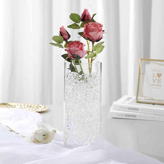 FALAMON 140,000 Clear Beads for Vases, Transparent Vase Filler, Christmas Decoration, Wedding Centerpiece, Floating Candles, Floral Decoration