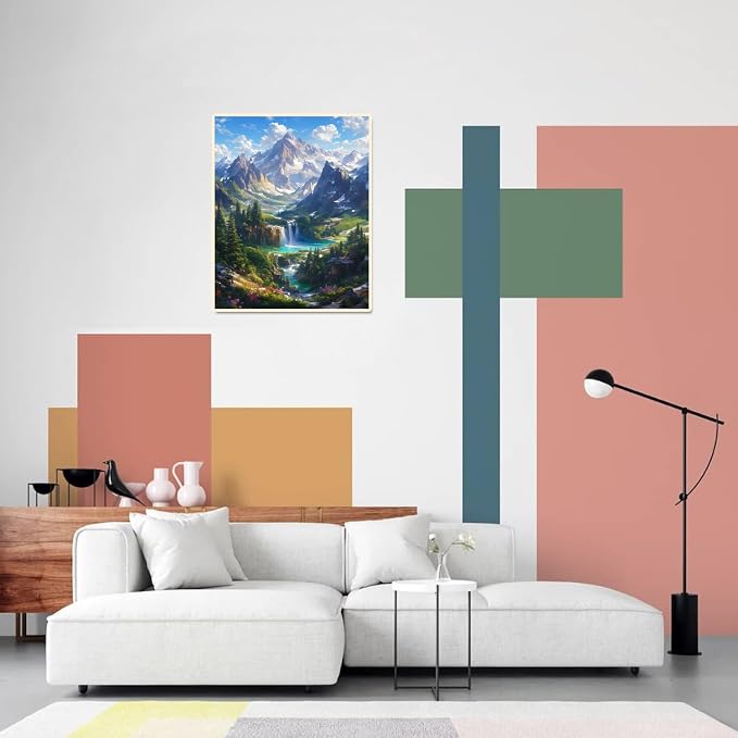Landscape Paint by Numbers Kit for Adults Beginner Mountain Oil Painting Kit Adult Paint by Number Kits on Canvas DIY Painting for Beginners Art by Numbers Nature for Gifts Home Wall Decor 16x20 Inch