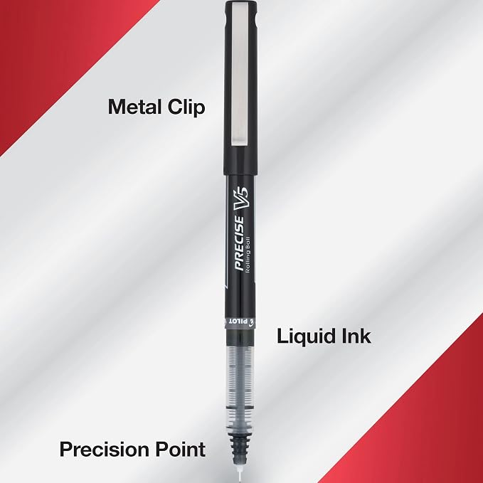 PILOT Precise V5 Capped Liquid Ink Rollerball Pens, Extra Fine Point Ink Pens 0.5 mm, Colored, Assorted Colors, Deal for School, Journaling, & Office Writing (Pack of 120)