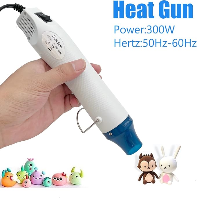 Heat Gun, Mini Hot Air Gun for DIY Crafts Embossing Shrink Wrap, White | DIY Crafts, Portable, Embossing, Shrink Wrapping, Drying Paint