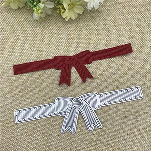 Scrapbooking Die-Cuts for Card Making, Christmas Metal Cutting Dies, Paper Craft Punch Template, Background Embossing Stencils, DIY Album Décor (Bowknot-15.4x6.3cm)