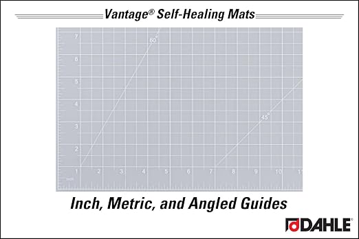 Dahle Vantage 10684 See-Through Premium Self-Healing Cutting Mat, 36"x48", 1/2" Grid, 5 Layers for Max Healing, Perfect for Crafts & Sewing, Clear