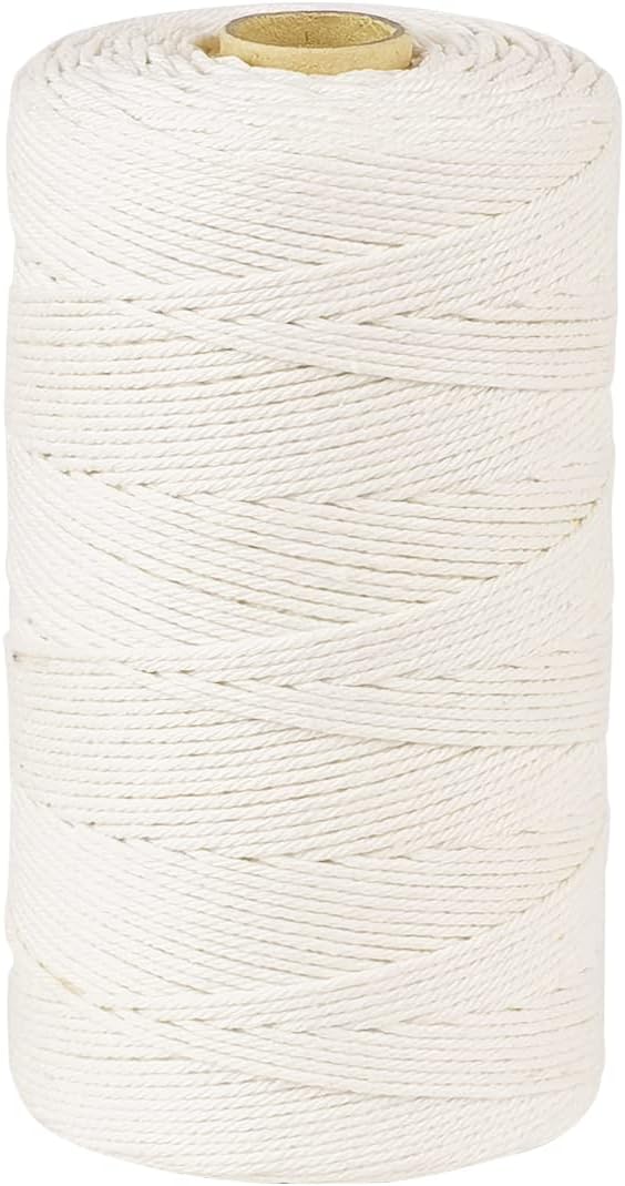 PerkHomy Cotton Butchers Twine String 1100 Feet 2mm Twine for Cooking Food Safe Crafts Bakers Kitchen Butcher Meat Turkey Sausage Roasting Gift Wrapping Gardening Crocheting Knitting