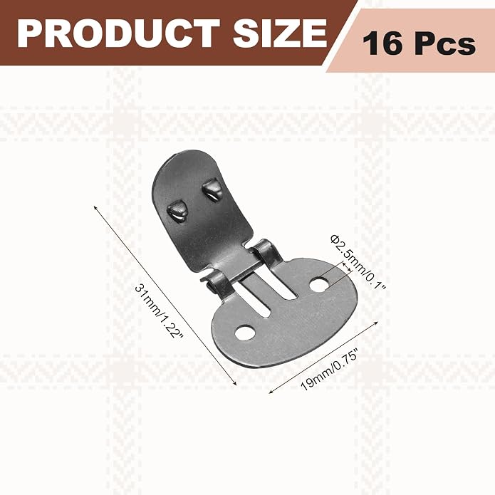 Stainless Steel Flat Blank Shoe Clips, Flat Blank Shoe Clips Bulk Supplies Metal Embellishments for DIY