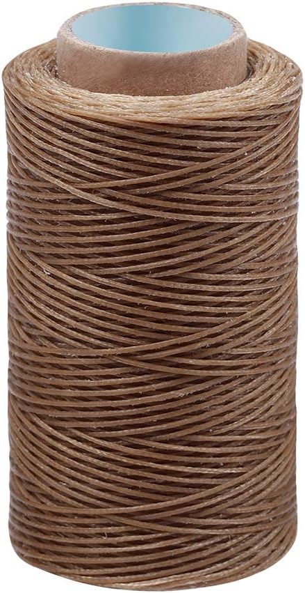 284Yards Leather Sewing Waxed Thread, 0.8mm Waxed Thread for Bookbinding | Waxed Thread for Bookbinding, Upholstery Thread Heavy Duty, Wax String for Leather Craft DIY/Bookbinding/Shoe Repairing