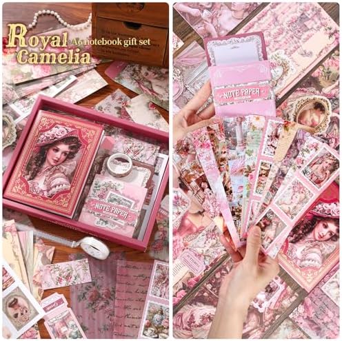 Scrapbooking Supplies Kit, Vintage Junk Journal Supplies,Cute Scrapbook Kit