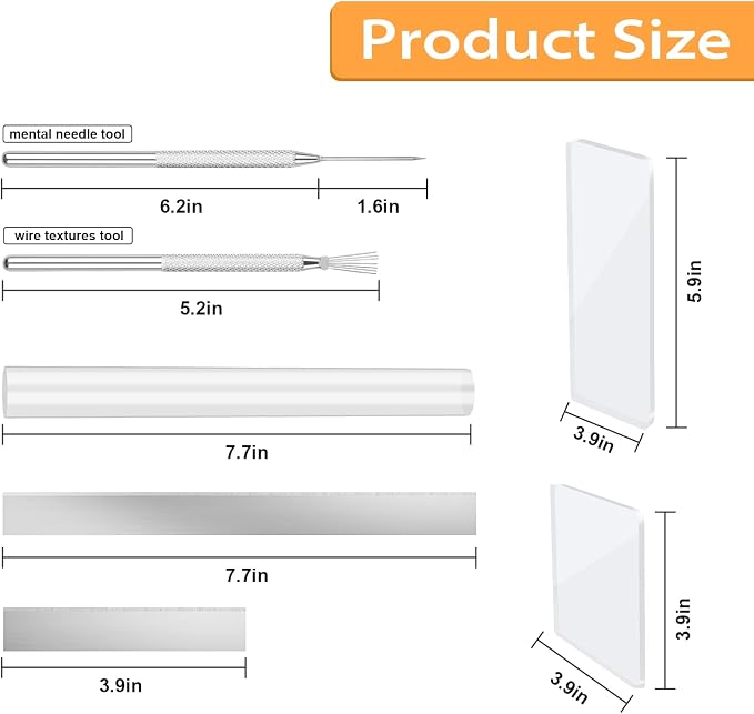 12 Pcs Polymer Clay Cutter Tools, Acrylic Roller for Polymer Clay, Acrylic Sheet Rectangle Shape, Clay Rolling Pin, Modeling Clay Carving Tools, Shaping Knife for Clay DIY, Earing Making, Jewelry