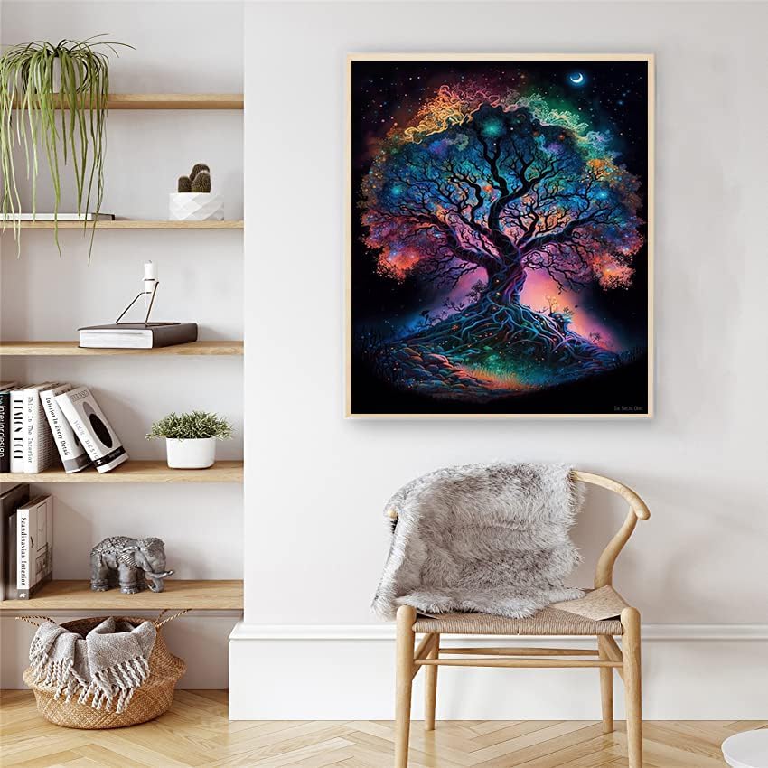Artunion Tree of Life Paint by Numbers for Adults Beginner, LandscapePaint by Number Kits,DIY Oil Painting by Number Kits on Canvas Arts Craft for Home Wall Decor 16x20 Inch