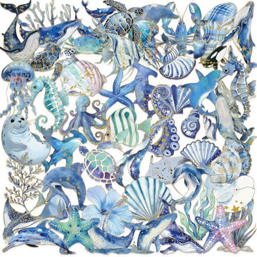 50Pcs Ocean Animal Stickers