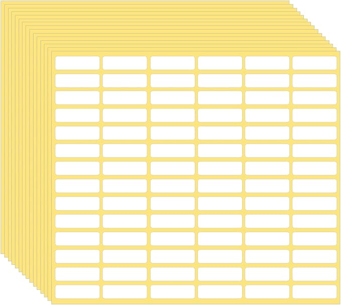 1260 Pcs Matte White Labels Stickers Small Blank Labels Removable Sticky Price Tags Labels Stickers for Jars Boxes School Office Kitchen (10 X 31 mm)
