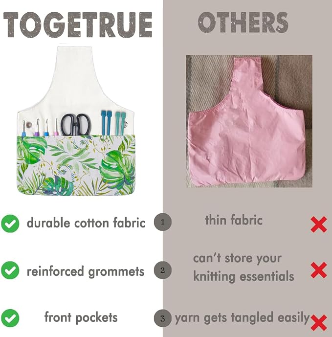 TOGETRUE Yarn Bag, Knitting Crochet Tote Bag, Yarn Storage Bag Organizer