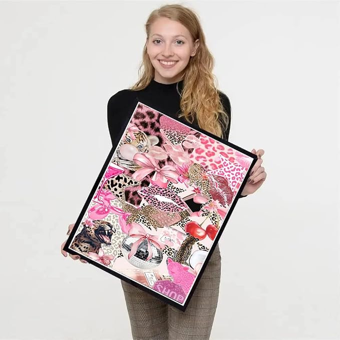Pink Bow Diamond Art Kits for Adults Diamond Painting Kit for Adults