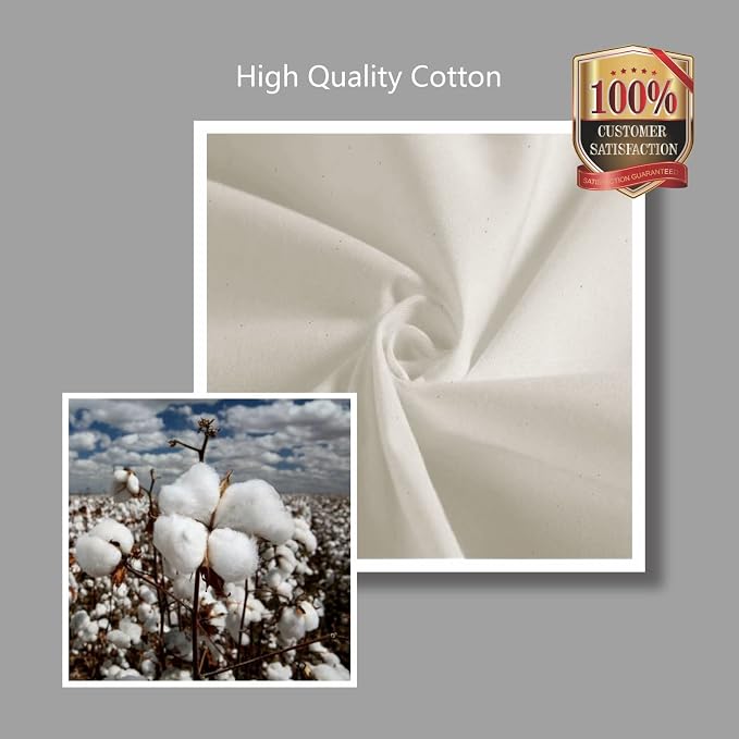 TOPDesign 1-Pack Super Strong Large 12oz Cotton Canvas Tote Bag, Reusable Grocery Shopping Cloth Bag, Fashionable Two-Tone Totes for Crafts, DIY Your Creative Designs