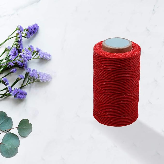 284Yards Leather Sewing Waxed Thread, 210D Upholstery Thread Heavy Duty | Waxed Thread for Bookbinding, Upholstery Thread Heavy Duty, Wax String for Leather Craft DIY/Bookbinding/Shoe Repairing