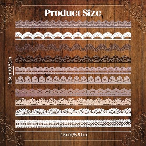 80 Pcs Junk Journal Supplies,Junk Journal Stickers,Card Making Supplies Vintage Lace Stickers Lace Embellishments Sticker Cutout Laces Sticker Scrapbook Supplie for Planners Crafts Photo Frame