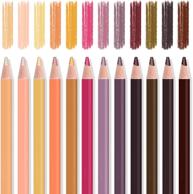 12Pcs Skin Colored Pencils Set,Professional Drawing Pencils for Adults | Skin Based,No Duplicates,Pre-sharpened Wooden Sketch Pencil Art Supplies for Coloring Books