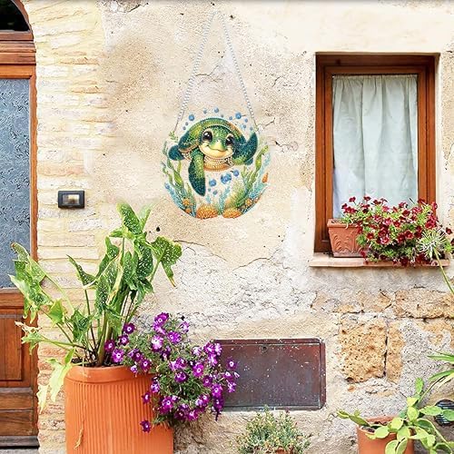 AIBOERL Sea Turtle Diamond Art Kits for Adults, Acrylic Hanging Suncatcher