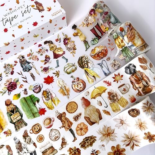 Fall Washi Tapes + PET Tapes for Scrapbooking | Fall Journaling Supplies