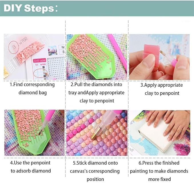 mrpwnle Diamond Art Kits for Adults, Bus Diamond Painting Kits 12x12 inch