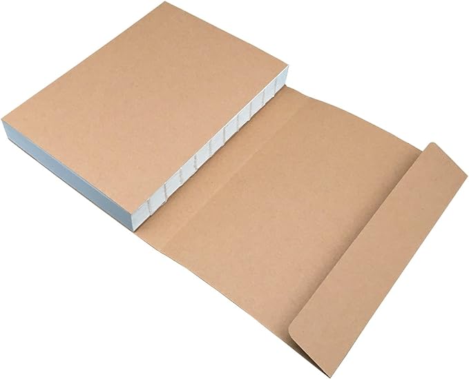 CooLeathor Kraft Cover Drawing Notebook & Sketchbook – Blank Plain Sketch Books – 125g Thick Paper A5 Size, 150x210mm Paper Ideal for Drawing & Sketching- 128 Sheets Each – 180 Degree Opening