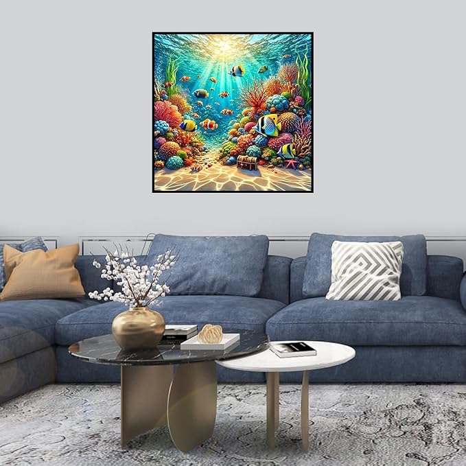 Fish Diamond Art Kits for Adults 14 x 14 inch