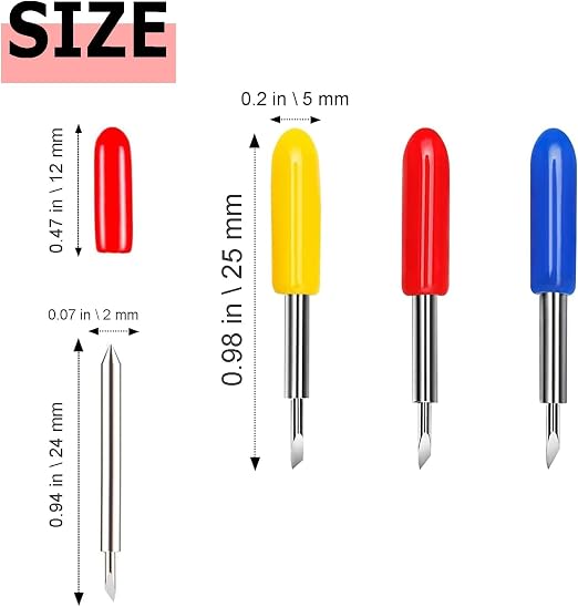 THANMAO 40 Pcs Replacement Blades Compatible with Explore Air 2/Air 3 /Maker/Maker 3 /4Cutting Machines-includ 40 PCS Deep Cut Blades