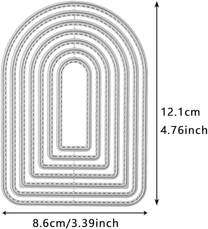Overlap Arched Border Metal Cutting Dies for Card Making Kit Embossing Paper Die Cuts Scrapbook Machine Stencils Storage Pockets Supplies, Scrapbooking