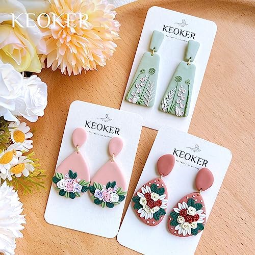 Keoker Polymer Clay Cutters, Clay Cutters for Polymer Clay Jewelry, Basic Polymer Clay Cutters, Clay Earrings Cutters.