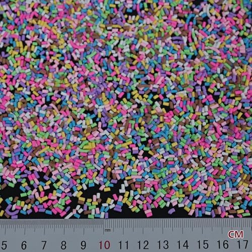 LIKETURE Fake Sprinkles 110G Non-edible Polymer Clay Sprinkles Fake Candy Sprinkles Slime Sprinkles Faux Sprinkles for Resin Slime Add Ins Plastic Sprinkle Nail Art Shaker Card Filler (Light Blue)