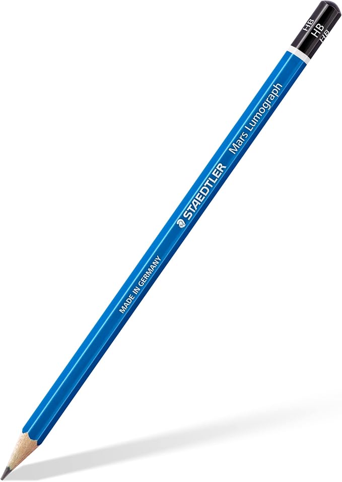 STAEDTLER Mars Lumograph HB Graphite Art Drawing Pencil, 6 Pencils | for Sketching and Shading, Break-Resistant Premium Woodcase Drawing Pencils, 6-Piece Set