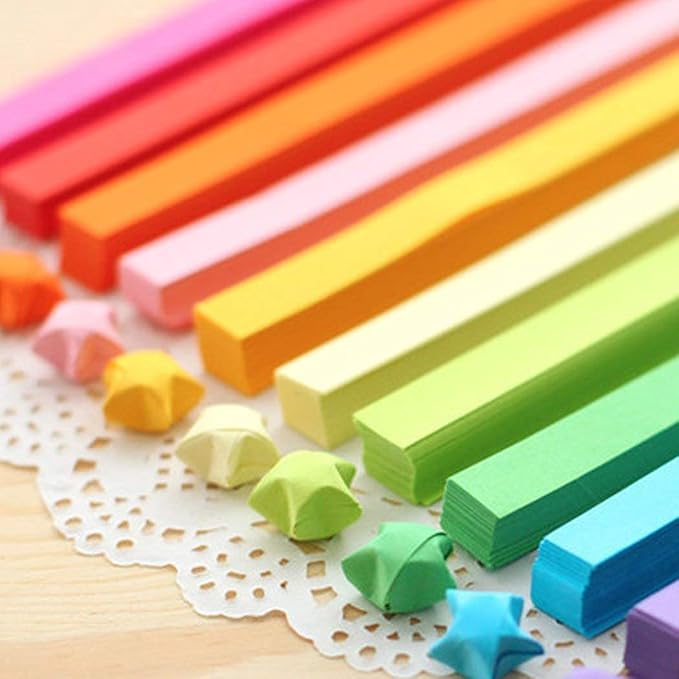 Yeooyoor 1030 sheets Origami Stars Papers Package DIY Paper - 27 Colors