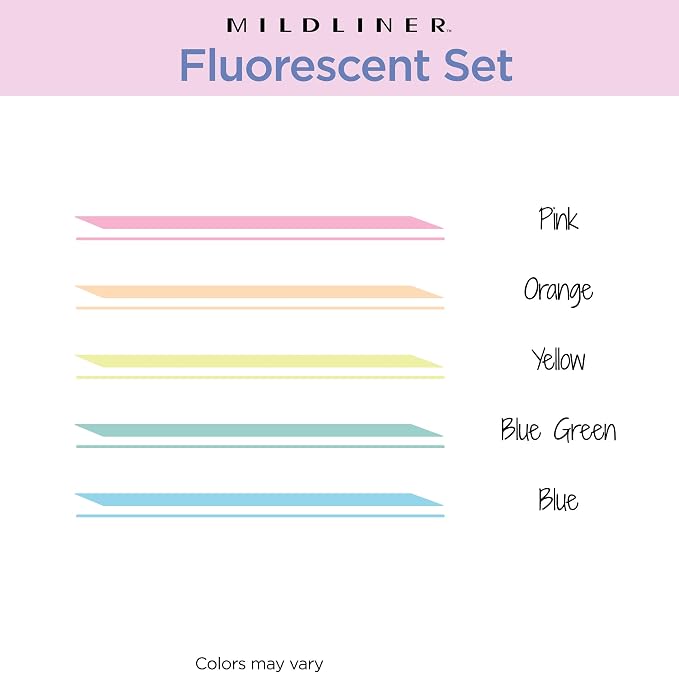 Zebra Pen MILDLINER No Bleed Highlighter, Assorted, Dual Tip, 5-Pack | Broad and Fine Point Tip Marker Set, Ideal for Bible Highlighting, Journaling, School, Teacher and Office Supplies (78105)