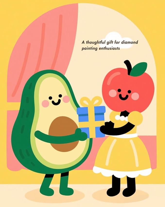 forever young Minigem Fruit Diamond Art Kits, 5x7 Inch Postcard-Style